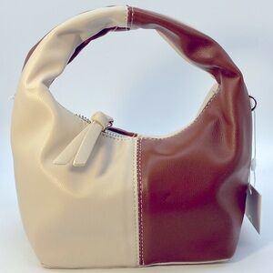 Small Cream & Brown Handbag by Street Level NWT